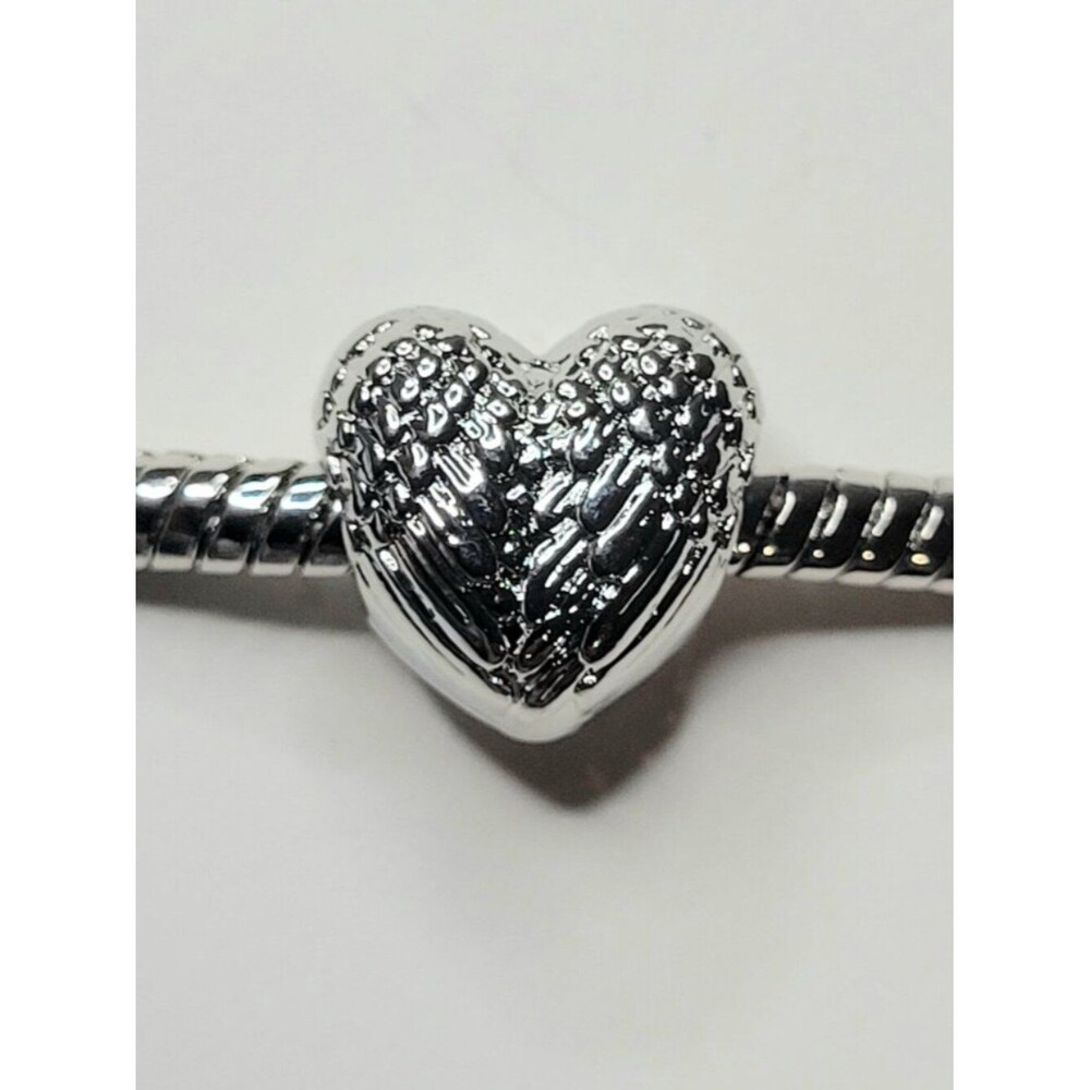 NWT! For Pandora And Troll Charm Bracelets Angel Wings Heart Shaped Single Charm